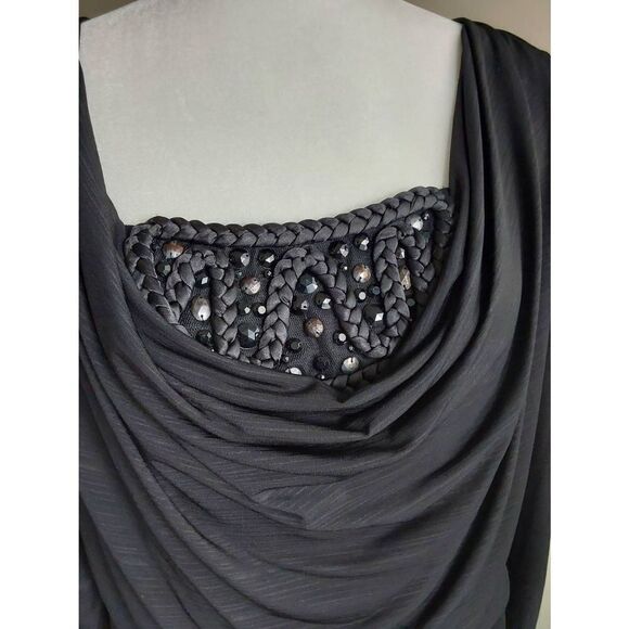 AB Studio Top Sz XL Black New - Picture 4 of 9